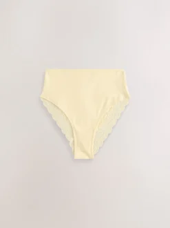 à motif cachemire - Lot de 4 culottes en coton et dentelle