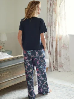 ® Pyjama Shabby Chic by Rachel Ashwell en jersey bleu marine à manches courtes