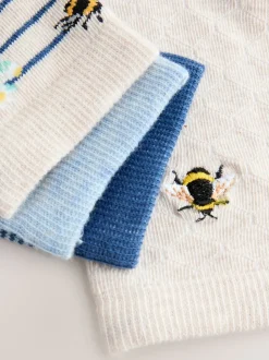 Abeille bleu marine/ocre - Paquet de chaussettes de cheville 4