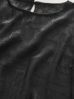 Abstrait noir - Pyjamas débardeur en viscose