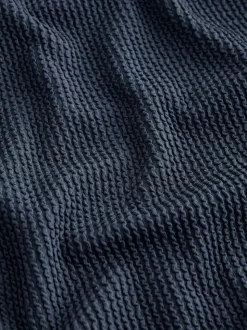 Acier Bleu Effet froissé - Maillot de bain décolleté avec contrôle de l'abdomen