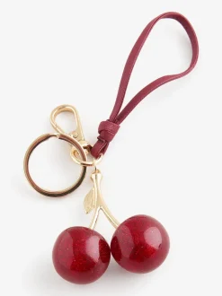 Aela Rouge breloque sac à cerises pailletées