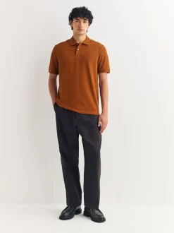 Ambre orange - Ajustement régulier - Polo Manches courtes Pique