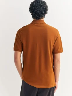Ambre orange - Ajustement régulier - Polo Manches courtes Pique