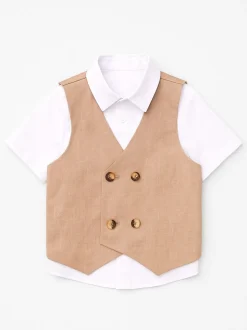 Angel & Rocket Chester Ensemble gilet et chemise à double boutonnage