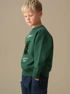 Angel & Rocket Sweat-shirt Minecraft à Sequin