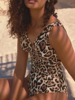 animal - Maillot de bain plongeant et galbant avec contrôle du ventre