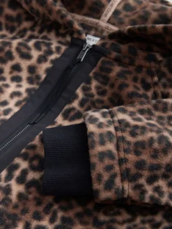 animal - Polaire en peau de mouton à demi-fermeture éclair