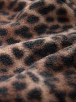 animal - Polaire en peau de mouton à demi-fermeture éclair