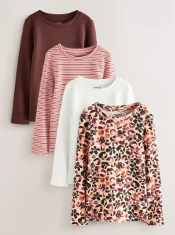 animal - T-shirts côtelés à manches longues Lot de 4 (3à16ans)