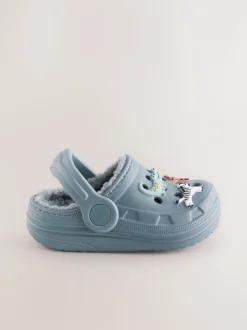 Animal bleu - Sabots doublés chaussons