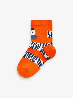 Animal rouge/bleu/vert - Paquet de chaussettes en coton riche 7