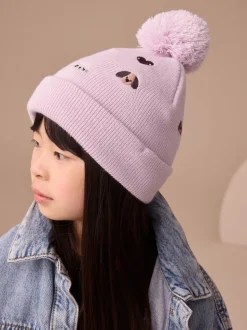 animaux de compagnie - Bonnet à pompon brodé (3mois-10ans)