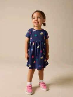 Animaux de la marine - Robe côtelée à manches courtes (3mois7ans)