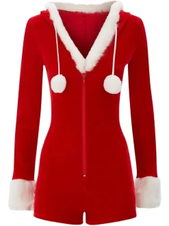 Ann Summers Noël Sexy Santa Velvet Zip Through Body