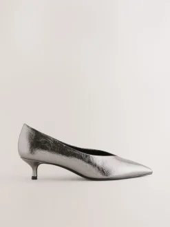 Anthracite - Chaussures à talons Kitten heel à bout pointu