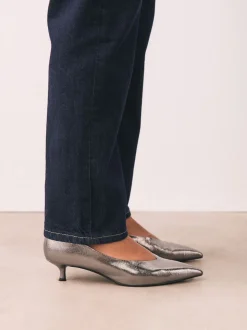 Anthracite - Chaussures à talons Kitten heel à bout pointu