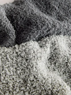 Anthracite/gris clair - Lot de 2 paires de chaussettes moelleuses