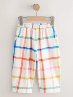 Arc-en-ciel à carreaux - Pantalon jambe Barrel (3mois-7ans)