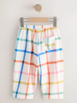 Arc-en-ciel à carreaux - Pantalon jambe Barrel (3mois-7ans)