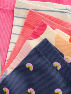 Arc-en-ciel - Lot de 5 leggings côtelés (3mois-7ans)