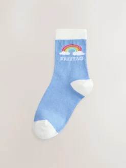 Arc-en-ciel pastel - Lot de 7 paires de chaussettes Little Bird by Jools Oliver Italian Days Of The Week