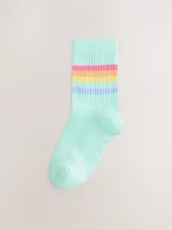 Arc-en-ciel pastel - Lot de 6 paires de chaussettes à rayures Little Bird by Jools Oliver