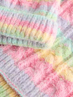 Arc-en-ciel rose - Ensemble bonnet et snood (1-13ans)