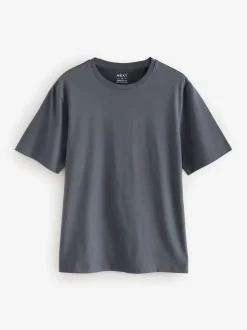 Ardoise Gris - Ajustement régulier - T-shirt Essential Col rond en coton