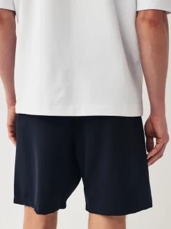 Ardoise/bleu marine - Lot de 2 shorts en jersey à poche zippée