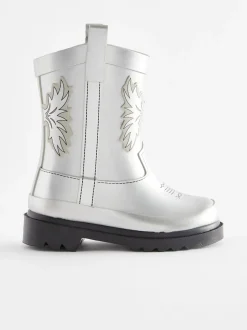 Argent - Bottes en caoutchouc occidentales
