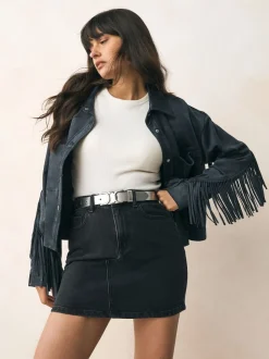 Argent - Ceinture Regular Statement en cuir à boucle