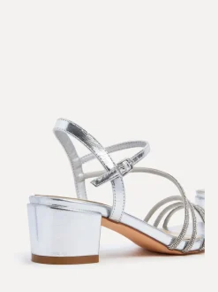 Argent - Linzi talons à lanières ornés de diamants Riri