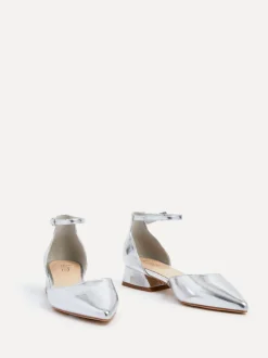 Argent - Linzi talons larges Dolly à petit talon