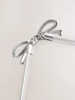 Argent Nœud - Ceinture fine extensible