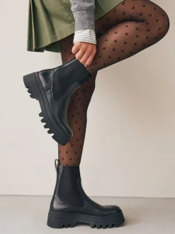 Argyle à cœur noir - Patron Collants 1 Pack