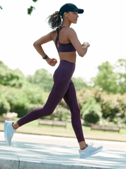 aubergine - Legging sculptant Active Sports Dry Tech