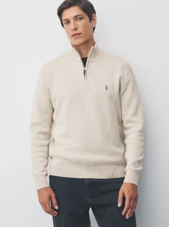 Avoine - Logo cerf - Pull N.Premium Coupe classique 100% Coton Premium à fermeture éclair