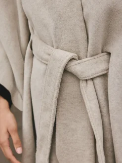 Avoine - Poncho cape enveloppant sur le devant