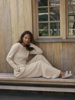 Avoine - soi-même. Pyjama côtelé boutonné