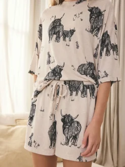 Avoine Hamish The Highland Cow - Ensemble pyjama court confortable