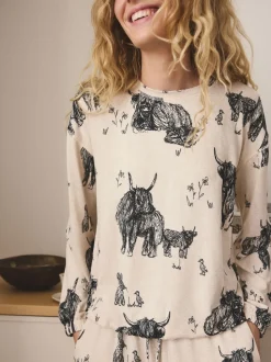 Avoine Hamish The Highland Cow - Pyjama confortable à manches longues