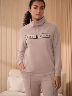 B by Ted Baker Rose côtelé à col zippé