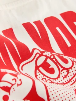 Bagel écru - T-shirt oversize imprimé graphique (3-16ans)