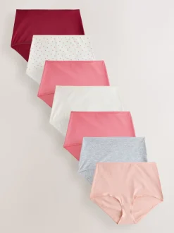 Baie/Rose - Culotte en coton riche 7 Pack
