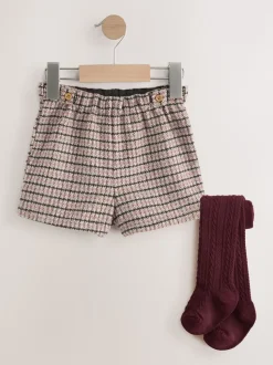 Baies - Skort et collants à carreaux (3mois7ans)