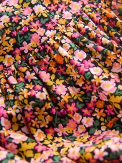 Baies roses ditsy - Robe à volants à manches longues (3-16ans)