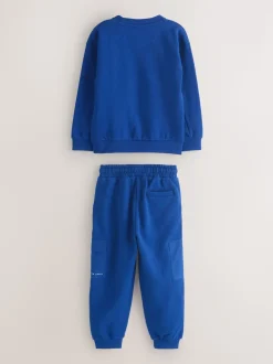 Baker by Ted Baker Ensemble Sweat-shirt et Joggings oversize bleu cobalt