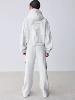 Baker by Ted Baker Ensemble 2 Pieces gris chiné Graphique Sweat-shirt à capuche & Joggings Cargos