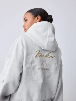 Baker by Ted Baker Ensemble 2 Pieces gris chiné Graphique Sweat-shirt à capuche & Joggings Cargos